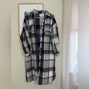 Plaid Longline Coat